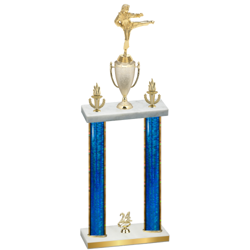 Double Blue Glacier Year Karate Trophy