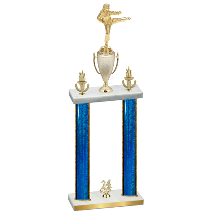 Double Blue Glacier Year Karate Trophy