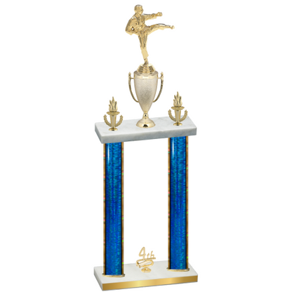 Double Blue Glacier Fourth Place Karate Trophy