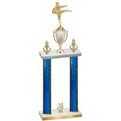Double Blue Glacier Year Karate Trophy