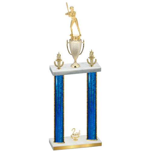 Double Blue Glacier Second Place Softball Trophy