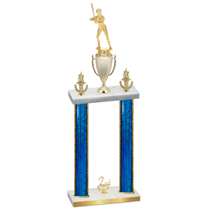 Double Blue Glacier Second Place Softball Trophy