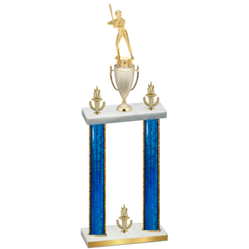 Double Blue Glacier Victory Softball Trophy