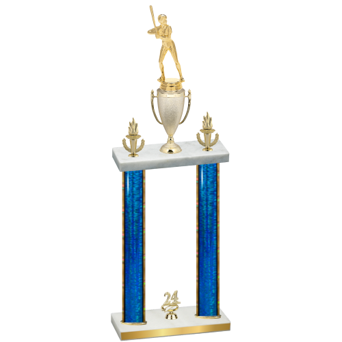 Double Blue Glacier Year Softball Trophy