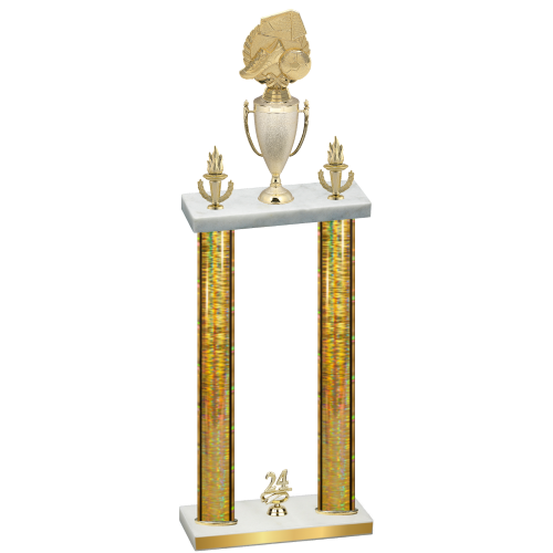 Double Gold Glacier Year Soccer Trophy