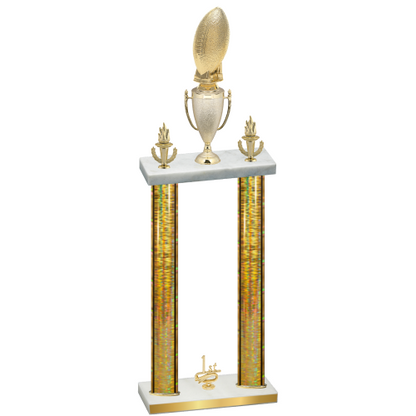 Double Gold Glacier First Place Football Trophy