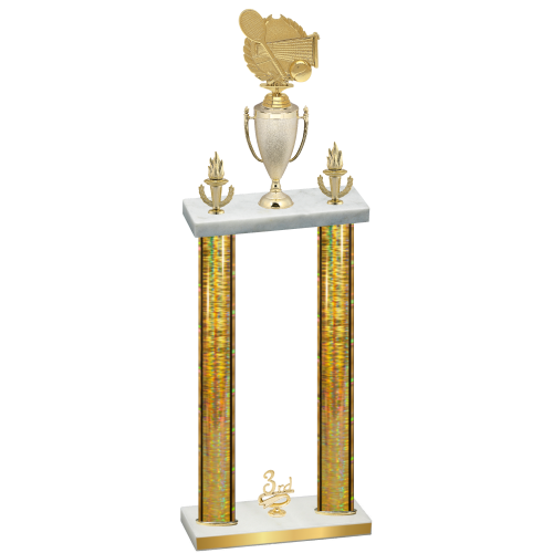 Double Gold Glacier Third Place Tennis Trophy