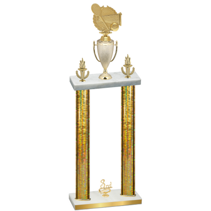 Double Gold Glacier Third Place Tennis Trophy