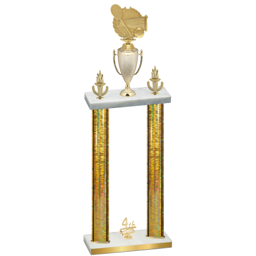 Double Gold Glacier Fourth Place Tennis Trophy