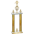 Double Gold Glacier Victory Wrestling Trophy