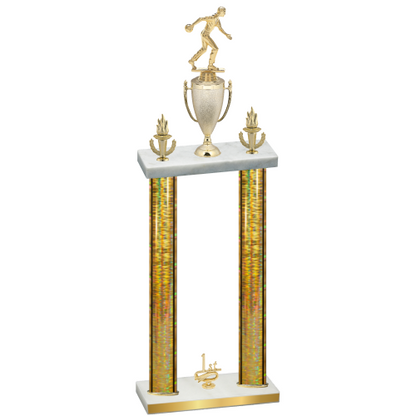 Double Gold Glacier First Place Bowling Trophy