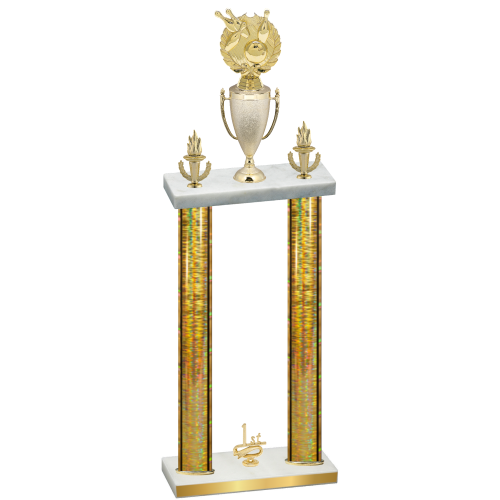 Double Gold Glacier First Place Bowling Trophy