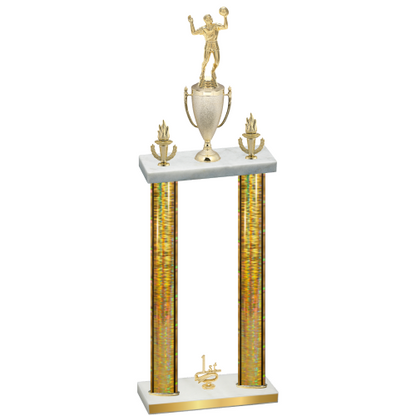 Double Gold Glacier First Place Volleyball Trophy