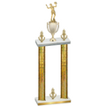 Double Gold Glacier Victory Volleyball Trophy