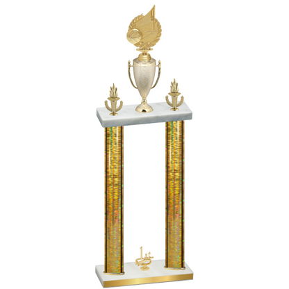 Double Gold Glacier First Place Volleyball Trophy