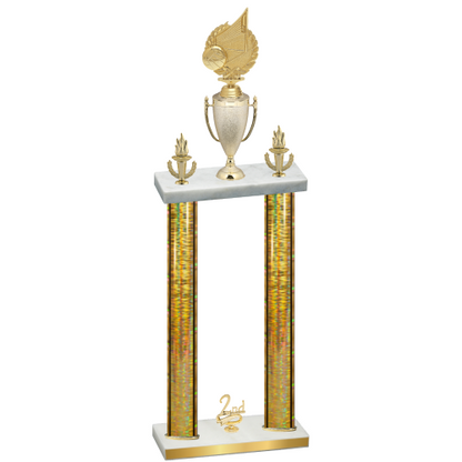 Double Gold Glacier Second Place Volleyball Trophy