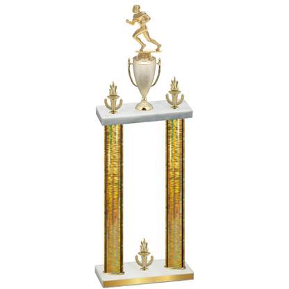 Double Gold Glacier Victory Football Trophy