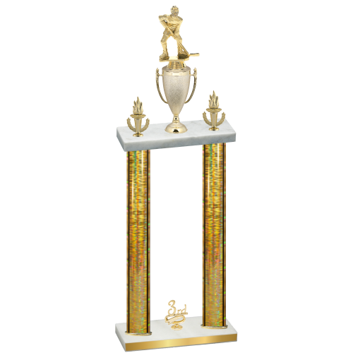 Double Gold Glacier Third Place Hockey Trophy
