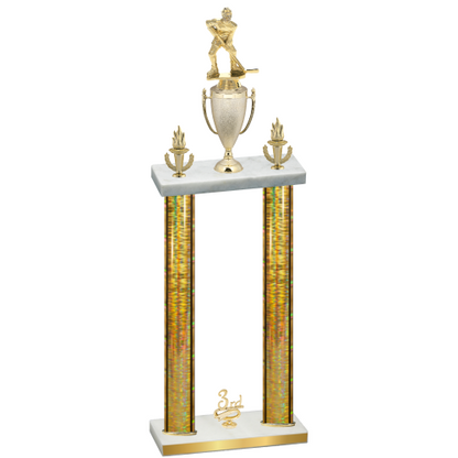 Double Gold Glacier Third Place Hockey Trophy