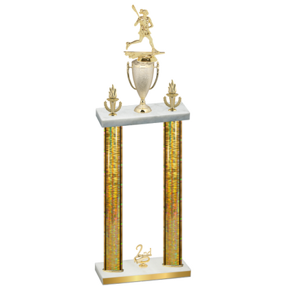 Double Gold Glacier Second Place Lacrosse Trophy
