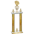 Double Gold Glacier Victory Basketball Trophy