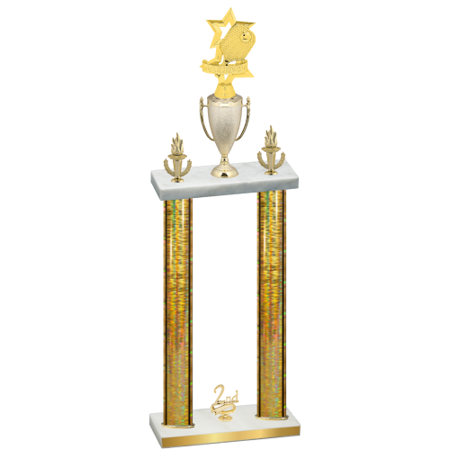 Double Gold Glacier Second Place Pickleball Trophy