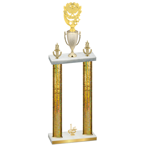 Double Gold Glacier First Place Pickleball Trophy