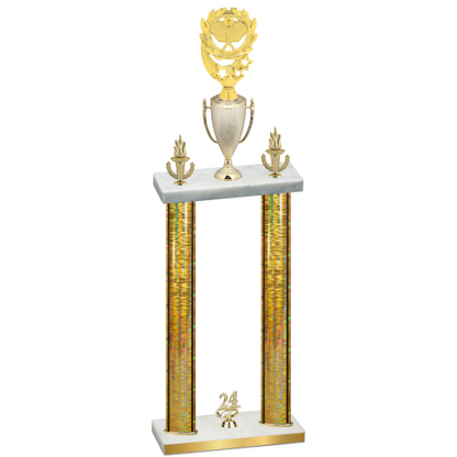 Double Gold Glacier Year Pickleball Trophy