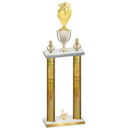 Double Gold Glacier Second Place Pickleball Trophy