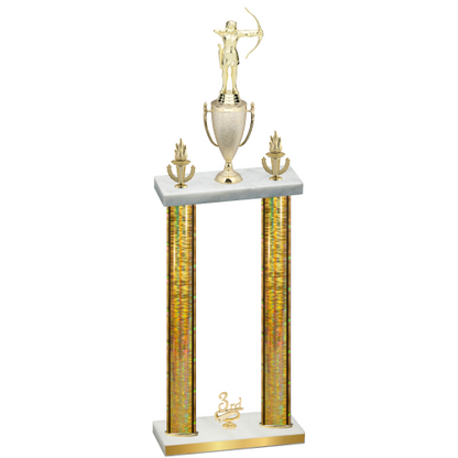 Double Gold Glacier Third Place Archery Trophy