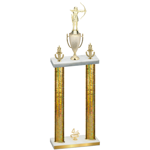 Double Gold Glacier Fourth Place Archery Trophy