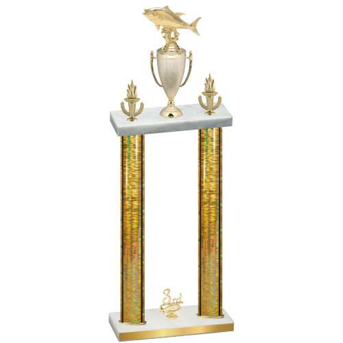 Double Gold Glacier Third Place Fishing Trophy