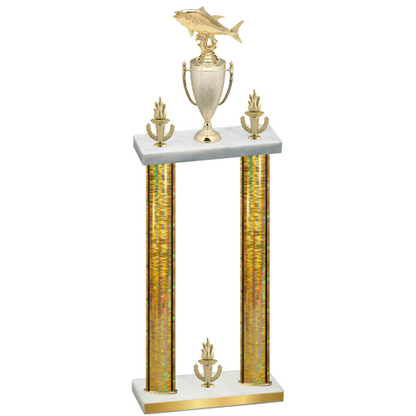 Double Gold Glacier Victory Fishing Trophy