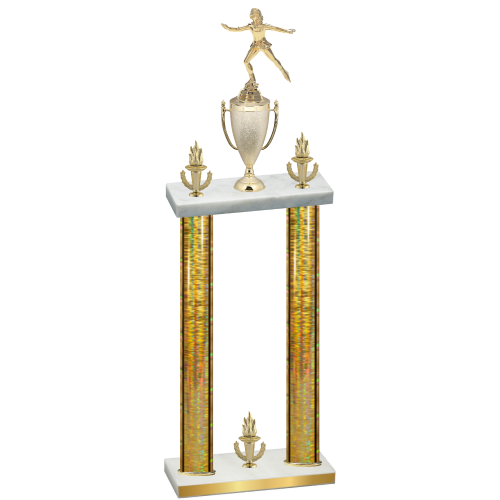 Double Gold Glacier Victory Skater Trophy