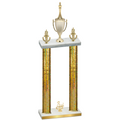 Double Gold Glacier Third Place Chess Trophy