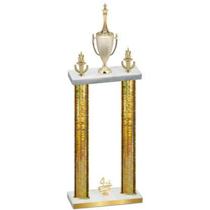 Double Gold Glacier Fourth Place Chess Trophy