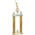 Double Gold Glacier Victory Basketball Trophy