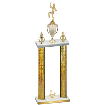 Double Gold Glacier Third Place Majorette Trophy