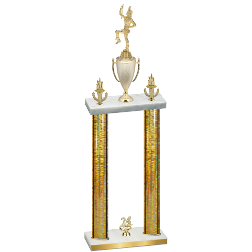 Double Gold Glacier Year Majorette Trophy