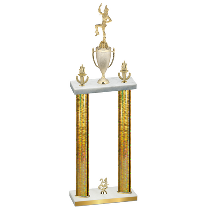 Double Gold Glacier Year Majorette Trophy
