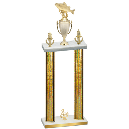 Double Gold Glacier Third Place Fishing Trophy