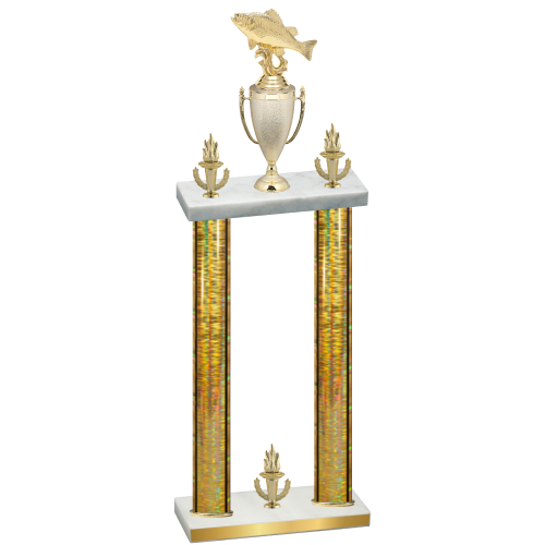 Double Gold Glacier Victory Fishing Trophy