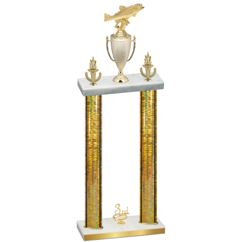 Double Gold Glacier Third Place Fishing Trophy