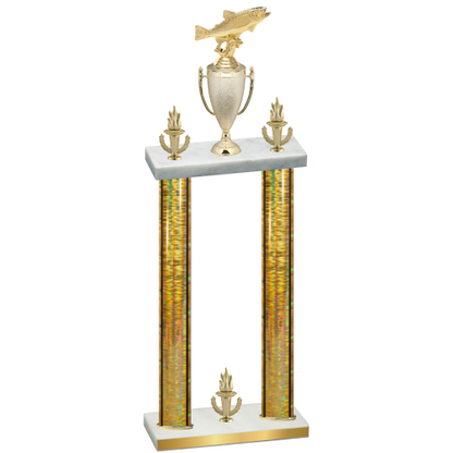 Double Gold Glacier Victory Fishing Trophy