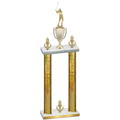 Double Gold Glacier Victory Golf Trophy