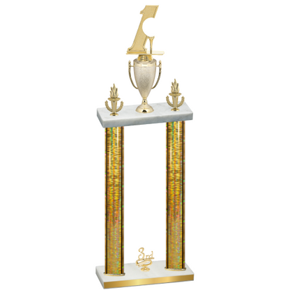 Double Gold Glacier Third Place Golf Trophy