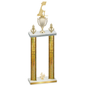 Double Gold Glacier Fourth Place Golf Trophy