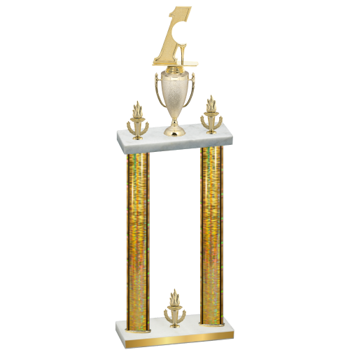 Double Gold Glacier Victory Golf Trophy