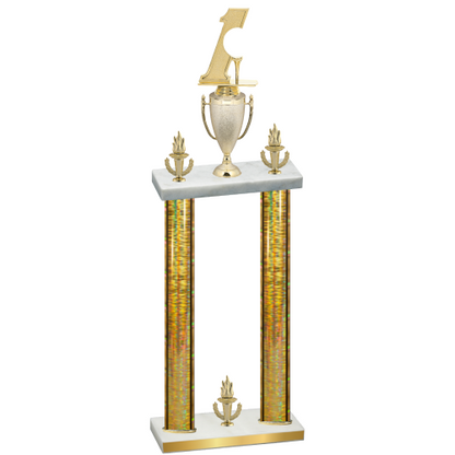 Double Gold Glacier Victory Golf Trophy