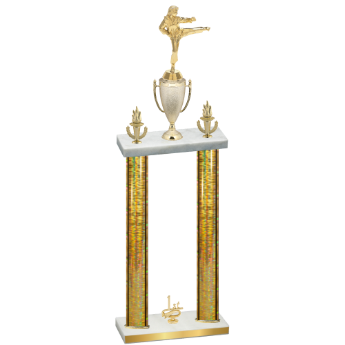 Double Gold Glacier First Place Karate Trophy